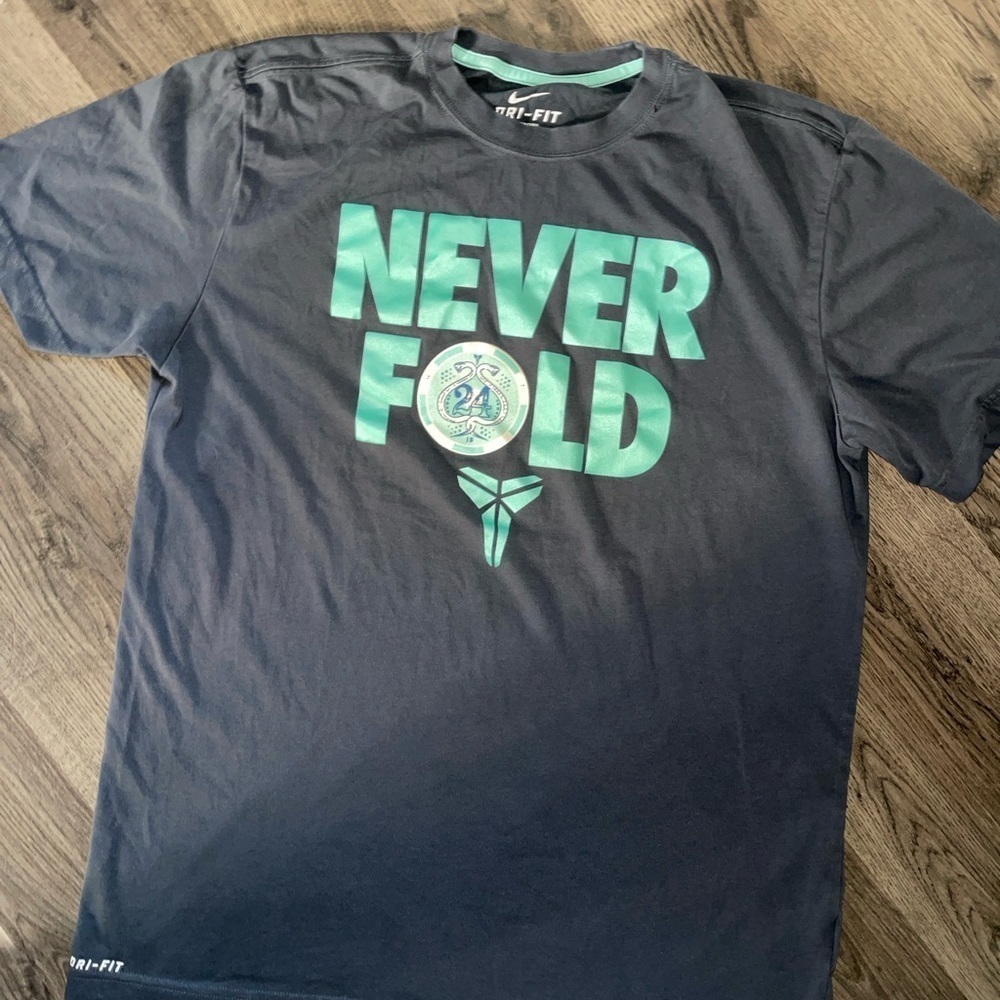 Kobe Bryant Nike Dri-FIT Black T-Shirt with Teal Graphic